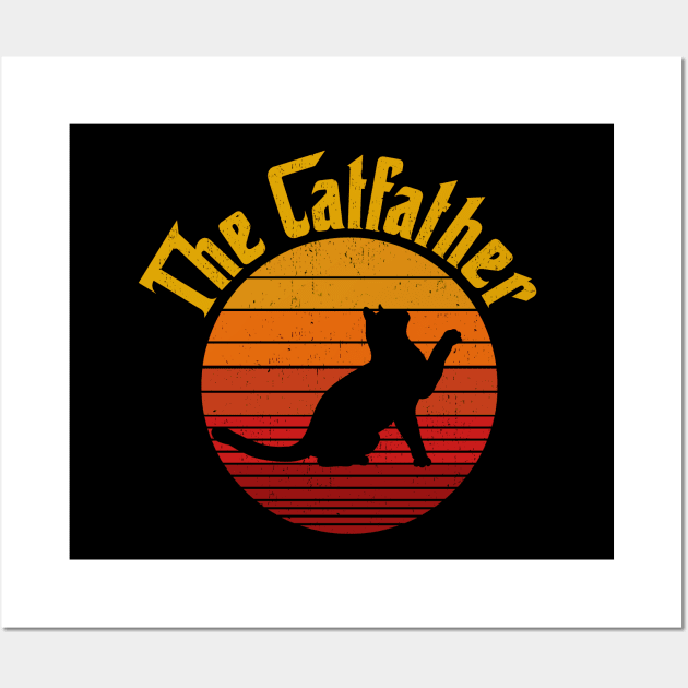 The CatFather - Funny Mafia Movie Parody. Cat Dad, Cat Father Gift Idea Wall Art by Zen Cosmos Official